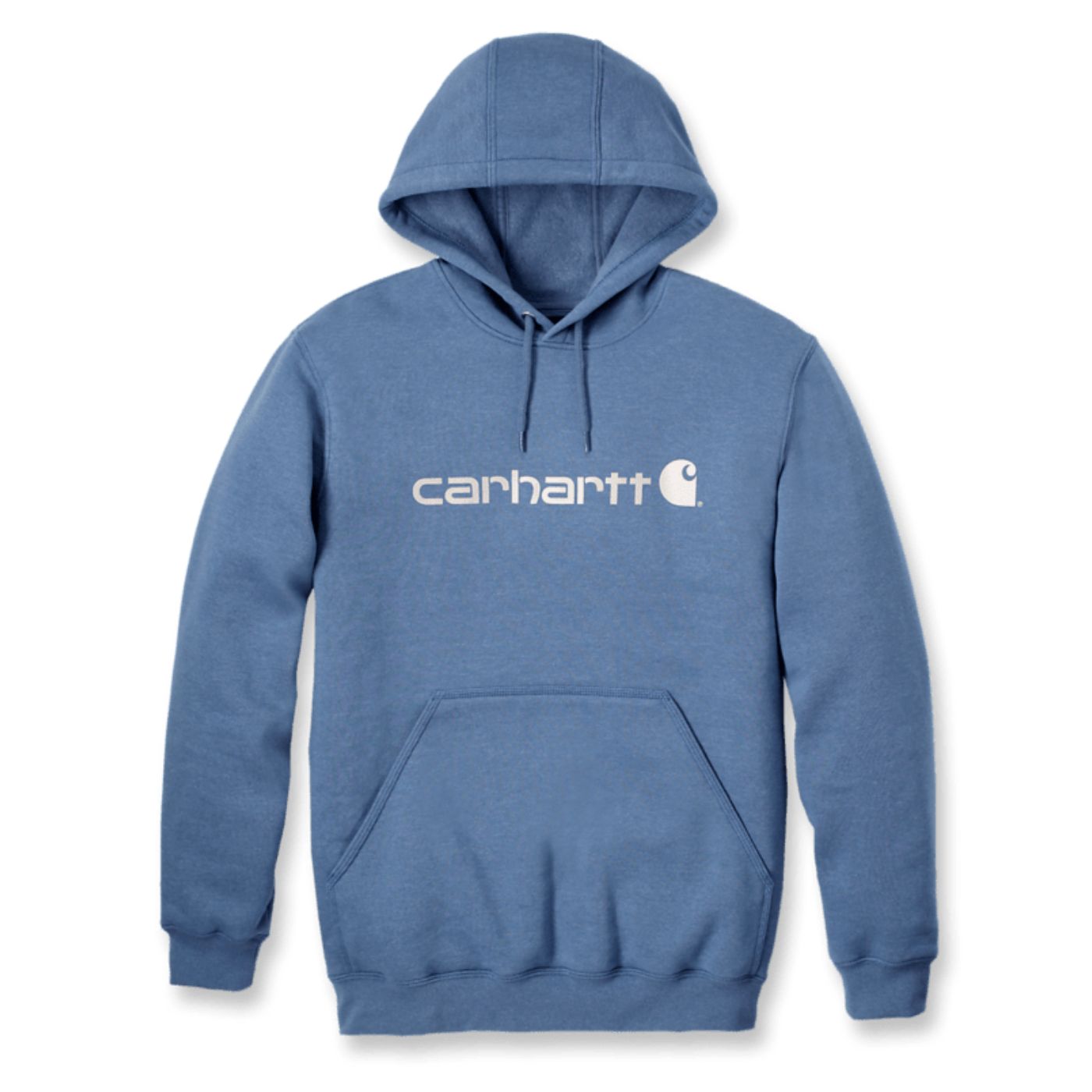 Sweatshirt com Capuz de homem Carhartt Signature Logo Azul Claro