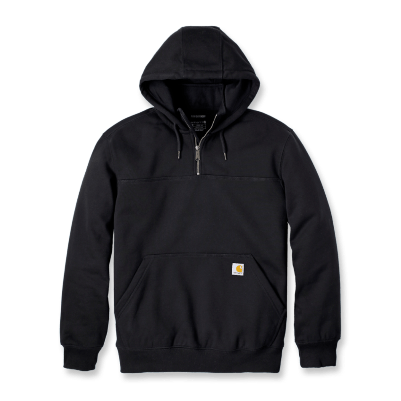 Sweatshirt de homem com capuz e meio fecho Carhartt Heavyweight Preta