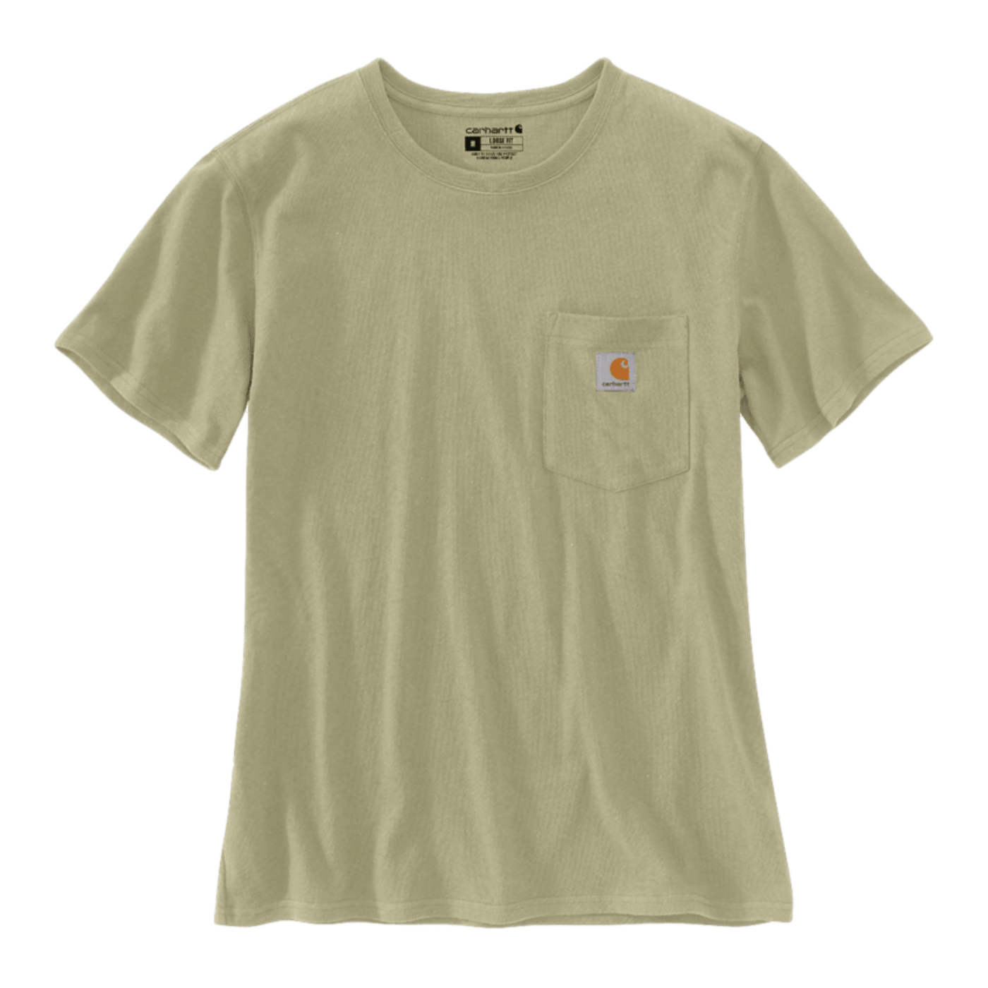 T-Shirt de mulher com manga curta Carhartt WK87 com bolso em Verde