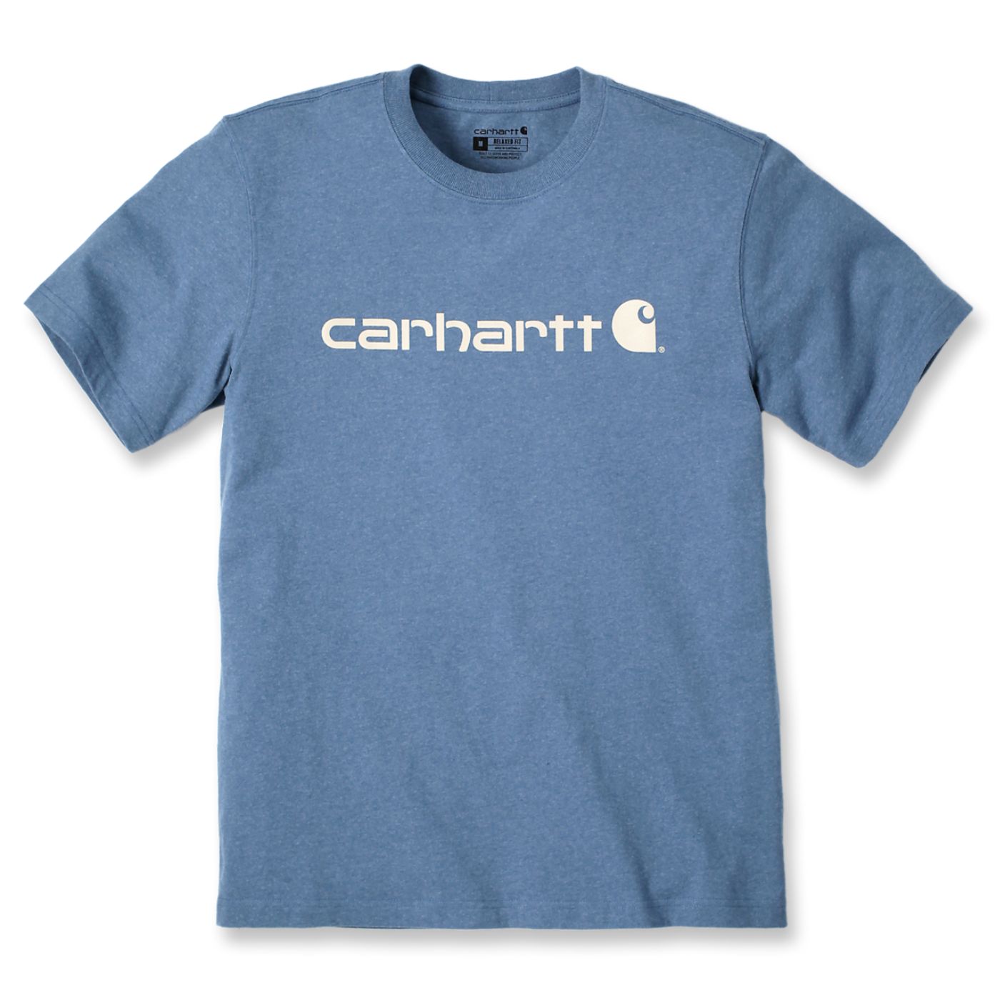 T-Shirt Coro Logo Carhartt Azul