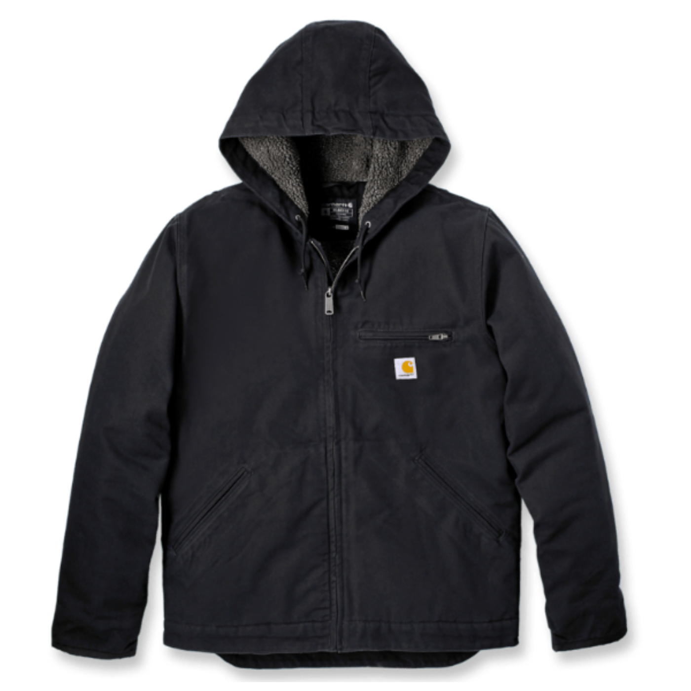 Casaco Carhartt Relaxed Fit Washed Duck Sherpa-Lined Preto