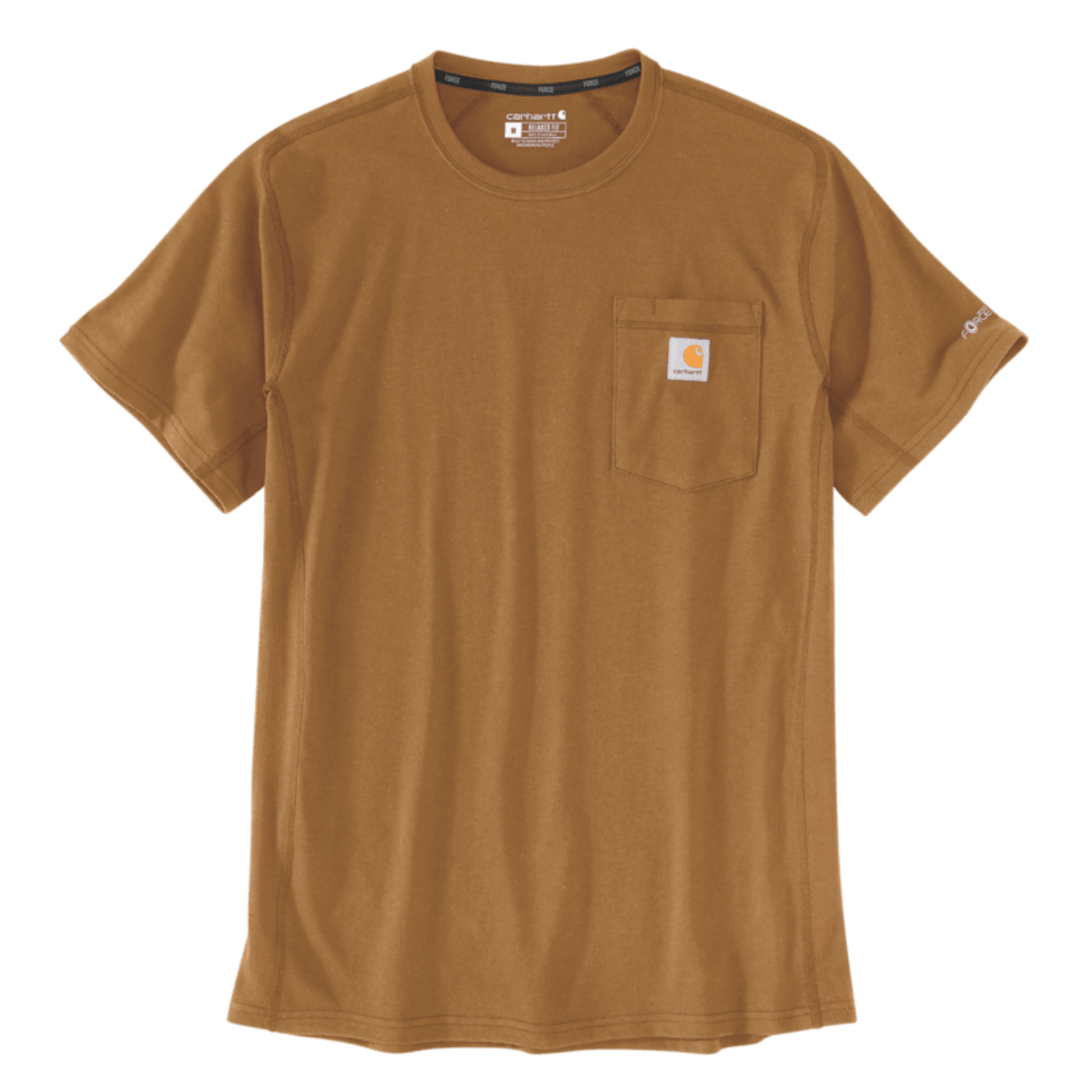 T-shirt com manga curta de homem Carhartt Force Flex em Castanho