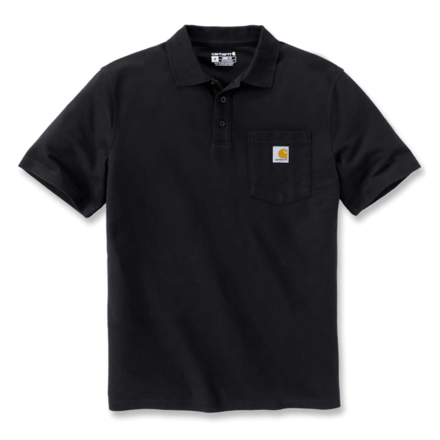 Polo de manga curta para homem Carhartt Loose Midweight com bolso em Preto