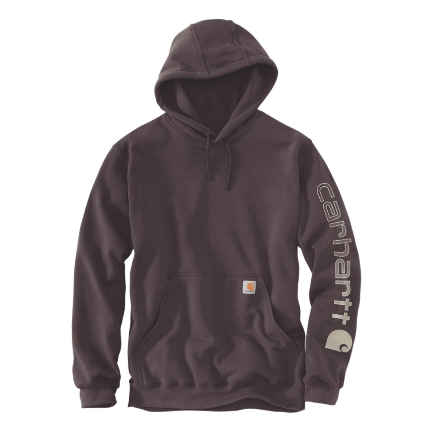 Sweatshirt c/ capuz Sleeve Logo Carhartt em Castanho