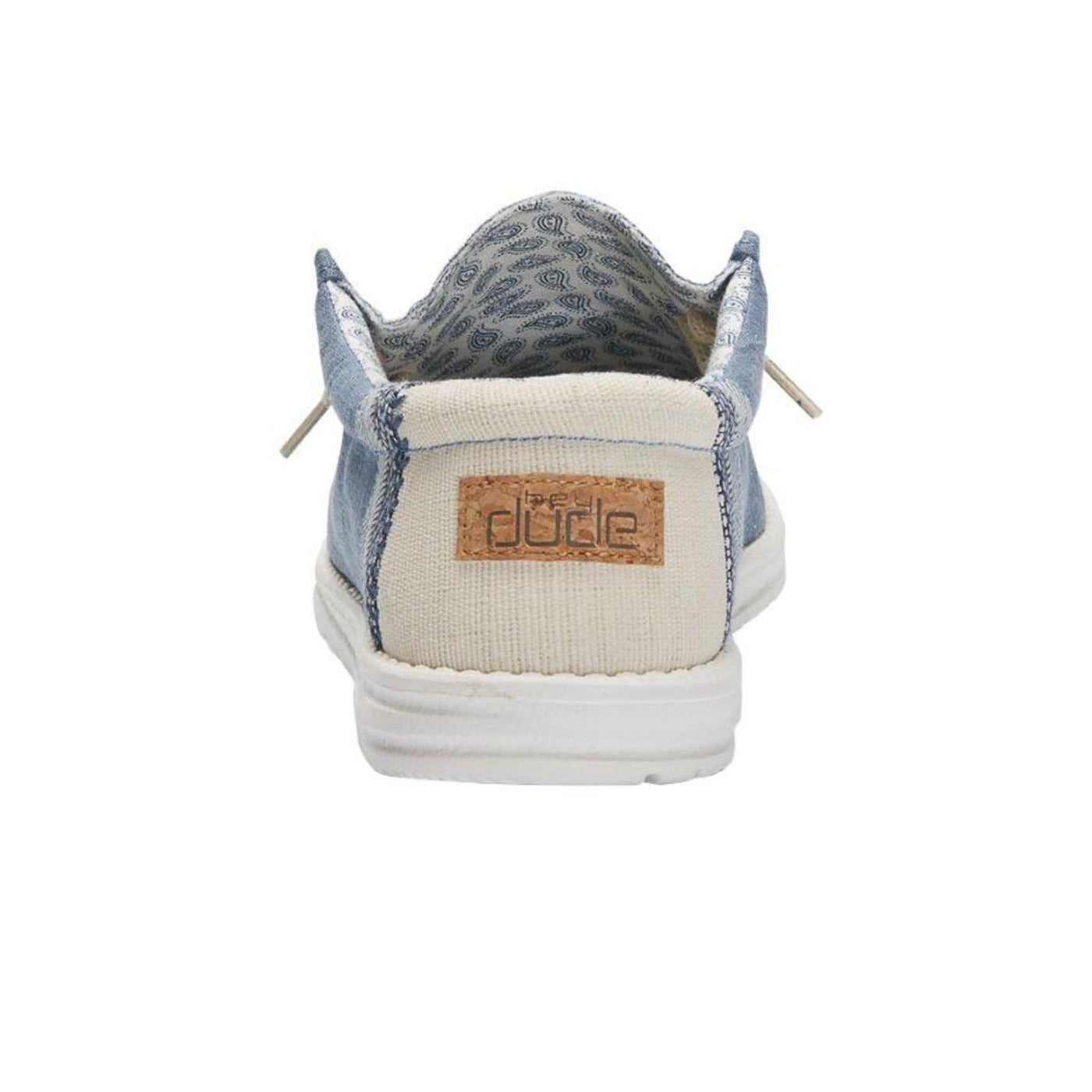 Mocassin Wally Linen Natural Azul Hey Dude
