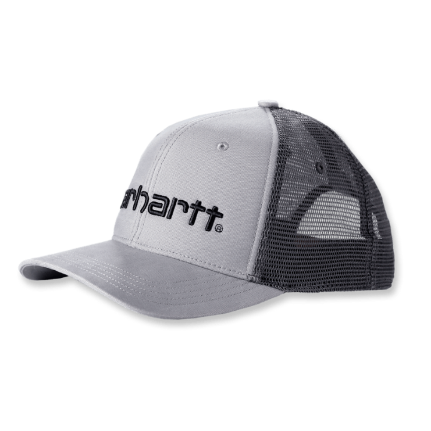 Boné unissexo Carhartt Canvas Mesh-Back Logo Graphic em Cinzento