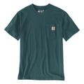 T-Shirt com manga curta de homem Carhartt Dearborn Relaxed Pocket em Greenstone. Vista de frente.