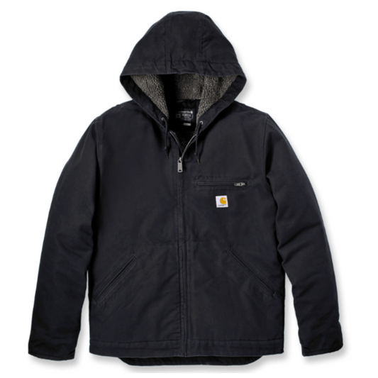 Casaco Carhartt Relaxed Fit Washed Duck Sherpa-Lined Preto