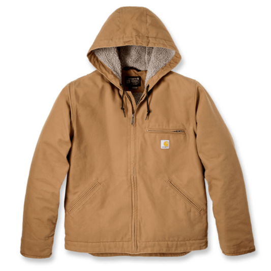 Casaco Carhartt Relaxed Fit Washed Duck Sherpa-Lined Castanho