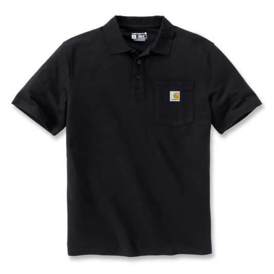 Polo de manga curta para homem Carhartt Loose Midweight com bolso em Preto