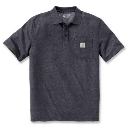 Polo de manga curta para homem Carhartt Loose Midweight com bolso em Cinzento