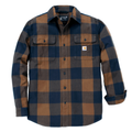 Camisa de Flanela para homem Carhartt  Loose Fit Heavyweight em Xadrez Castanho