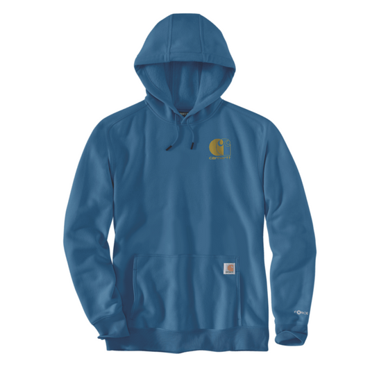Sweatshirt com capuz de homem Carharttf Force Logo Azul