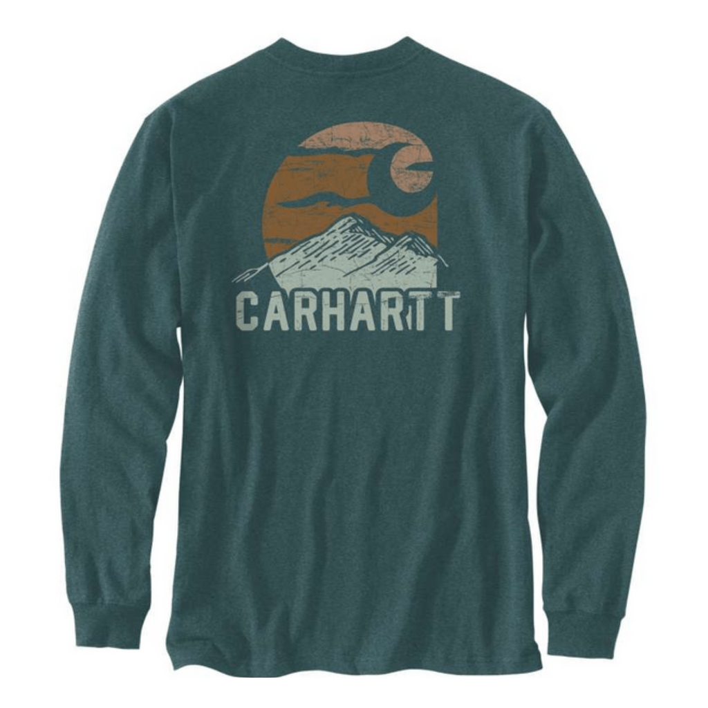 Carhartt Men's Mountain Graphic Shirt in Green