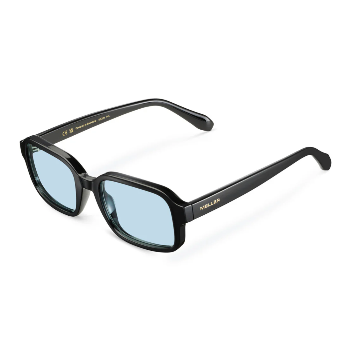 Gafas de sol unisex Meller Lebo en turquesa negra