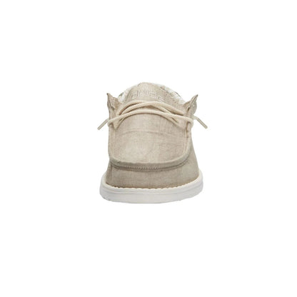 Mocassin Wally Linen Natural Kaki Hey Dude