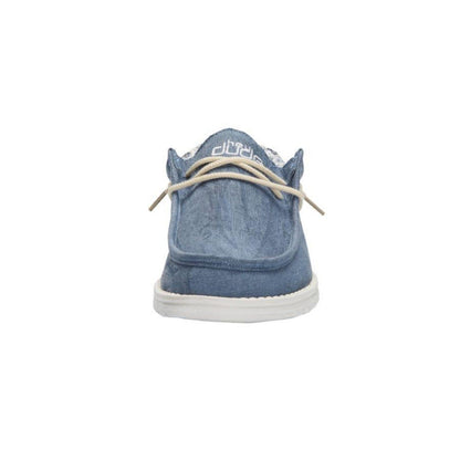 Mocassin Wally Linen Natural Azul Hey Dude
