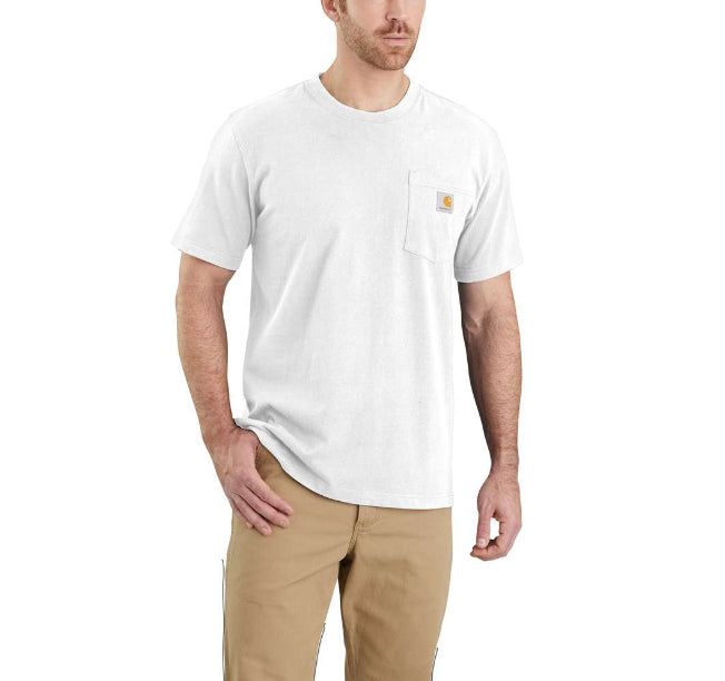 T-Shirt com manga curta de homem Carhartt Dearborn Relaxed Pocket em Branco