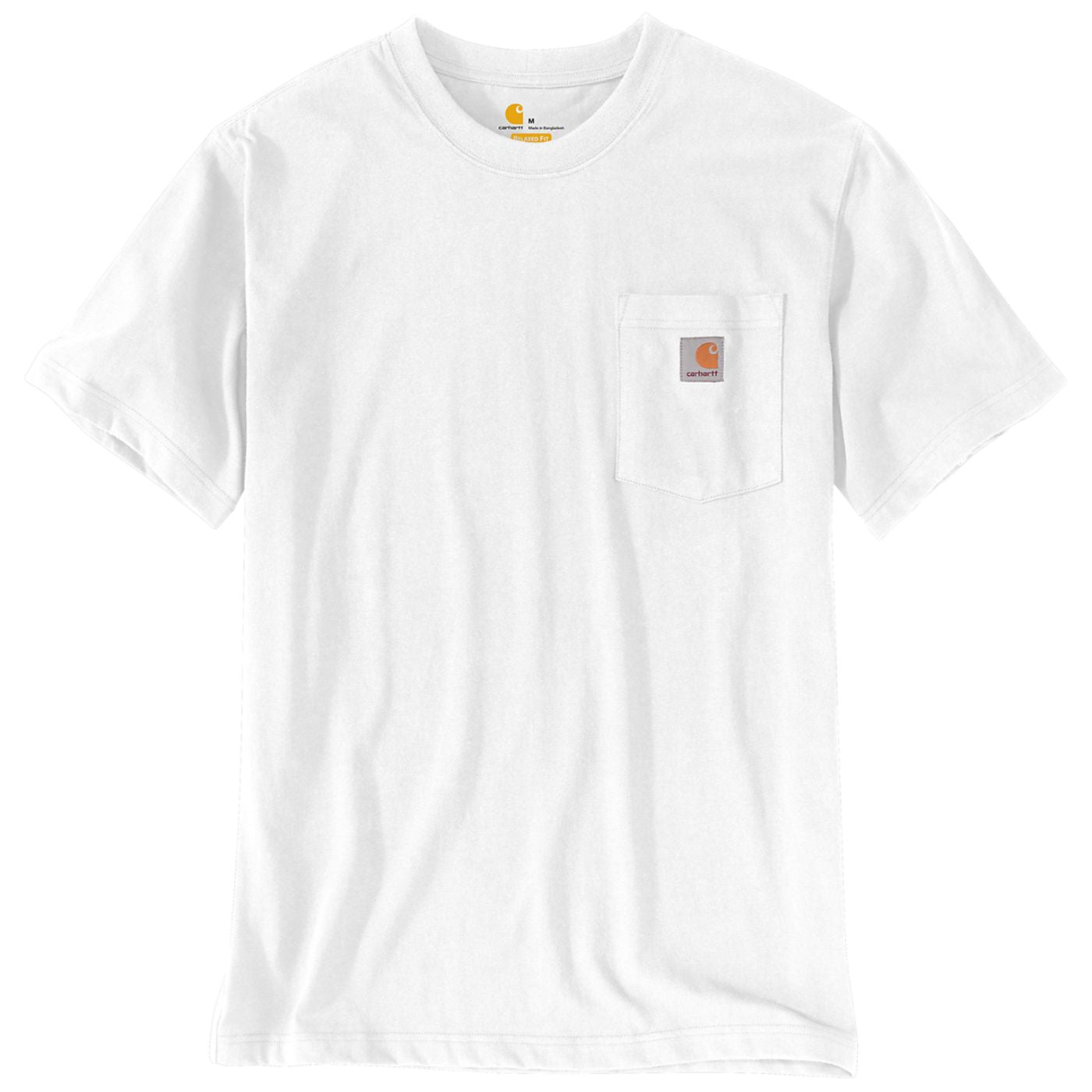 T-Shirt com manga curta de homem Carhartt Dearborn Relaxed Pocket em Branco