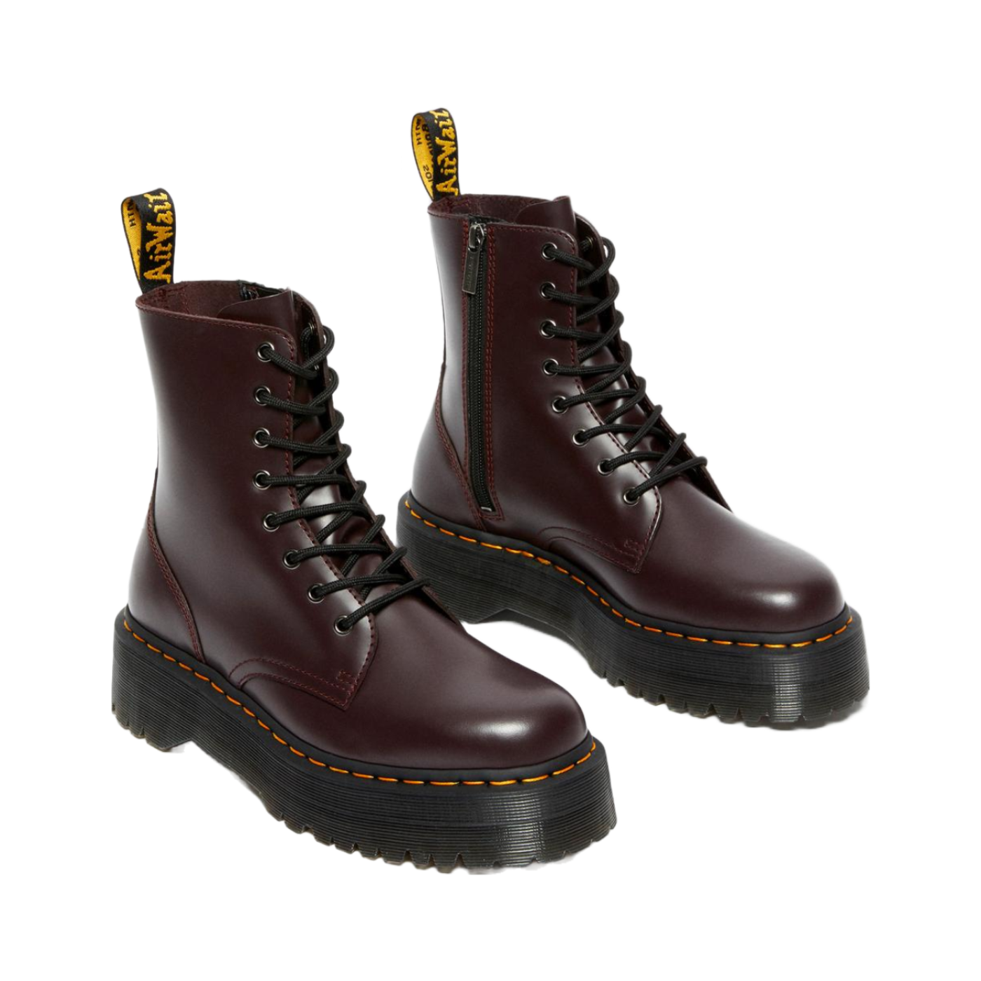 Bota de mulher Dr. Martens 1460 Jadon em Burgundy